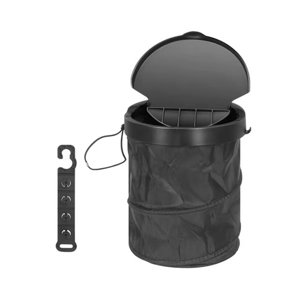 Foldable Car Trash Can With Lid Leak-Proof Waterproof Hanging Car Garbage Storage Bag Car Interior Storage Organize Bag 6033626650421