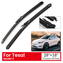Kombiner vindusviskerblader foran med dysedyser for Tesla Model X 20152016 2017 2018 2019 2020 2021 2022 28" 18"