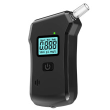Hochpräziser Alkoholtester, Abnehmbarer Lufteinlass, Alkoholtester, DUI-Tester, LCD-Display, Inklusive 10 Mundstücken