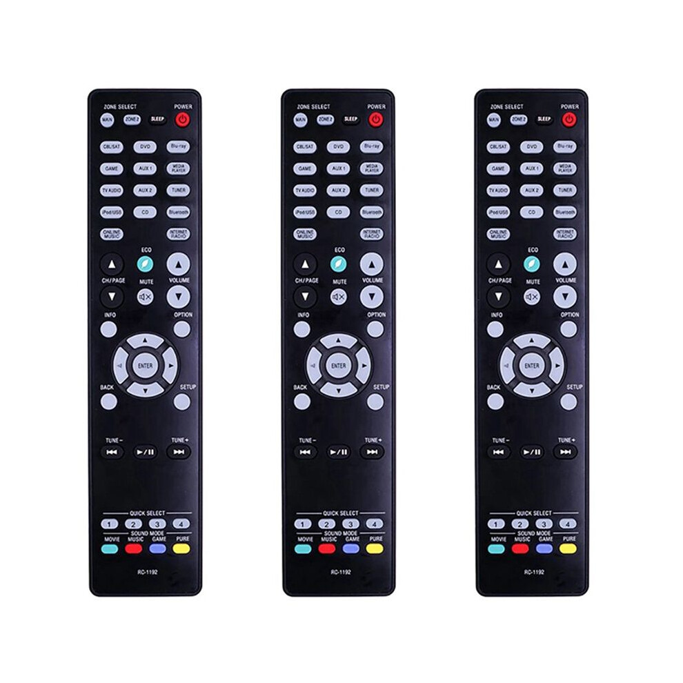 3X Rc-1192 For Av Receiver Avr-S900w Avr-X2100w Avr-X2200w Remote Remote Control Black 6031843007394