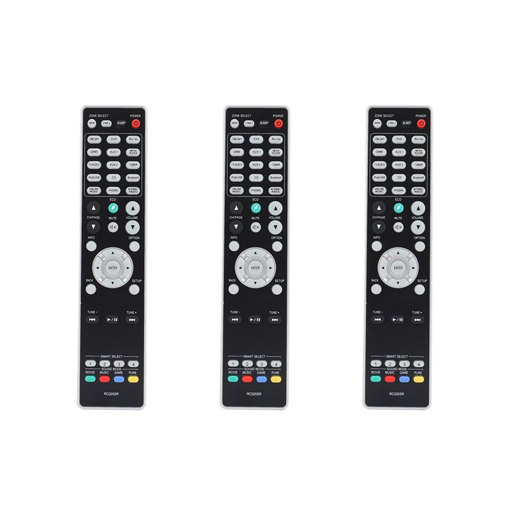 3X Rc025sr Replacement Remote Fit For Av Surround Receiver Sr6010 Sr6009 Sr6010 Sr6011 And Sub Rc024sr Nr1605 4712458680135