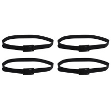 4X Men'S Women'S Silicone Belt Rubber Plastic Buckle Plain Leather Style Adjustable-Black