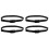 4X Men'S Women'S Silicone Belt Rubber Plastic Buckle Plain Leather Style Adjustable-Black 1