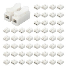 500Pcs Plastic 2 Pin Push Quick Cable Connector Wiring Terminal 10A 250V