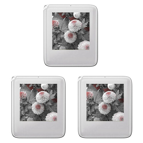 3X NFC Function Keyring 1.54-Inch Three Color Display Screen Image Wireless Transmission Keychain Ink Screen