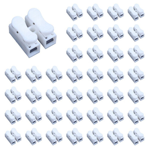 300PCS CH2 Spring Quick Wire Connector Cable Clamp Terminal Block Connector pour LED Strip Light