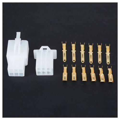 10 Box 2 3 4 6 Pin Plug Connector Flat Plug Motorcycle Scooter Car