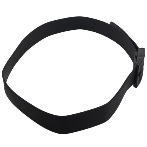 4X Men'S Women'S Silicone Belt Rubber Plastic Buckle Plain Leather Style Adjustable-Black 2
