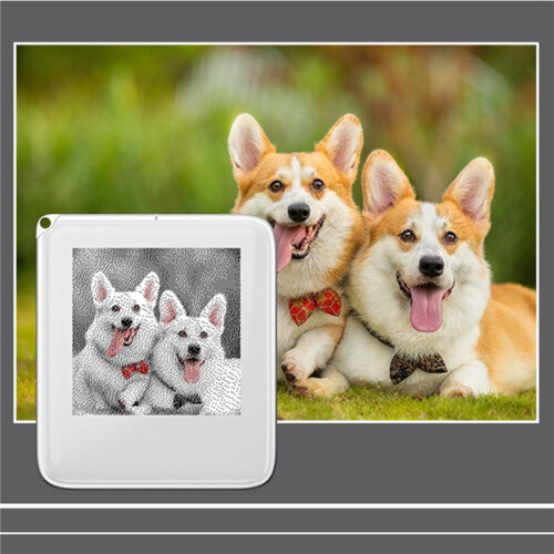2X NFC Function Keyring 1.54-Inch Three Color Display Screen Image Wireless Transmission Keychain Ink Screen 1