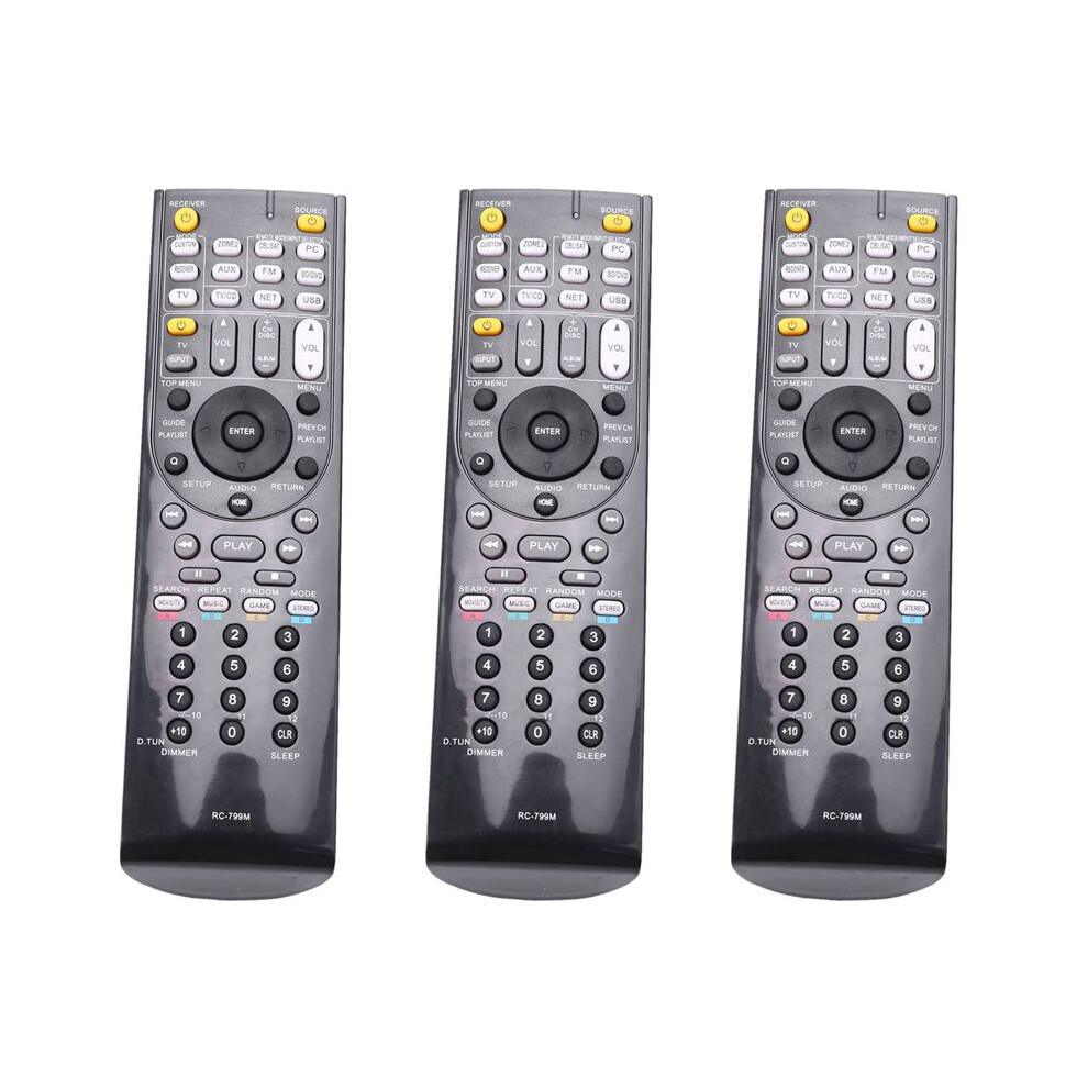 3X Remote Control Rc-799M Replacement For Tx-Nr616 Tx-Nr626 Av Receiver Black 6032458887425