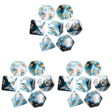 21 Stuks Dobbelstenen Set Polyhedrale Dobbelstenen Set Rollenspel Dobbelstenen Set voor DND Pathfinder Rollenspel RPG