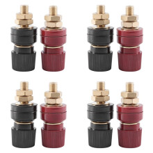 8Pcs Terminal Binding Post, 555 Type Brass Pillar Terminal Block M8 Thread Diameter Binding Post 220V-380V 200A