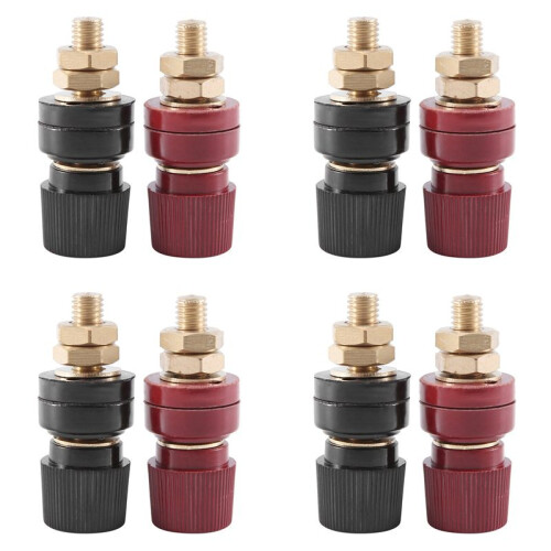 8 Stücke Terminal Binding Post, 555 Typ Messing Pillar Terminal Block M8 Gewindedurchmesser Binding Post 220V-380V 200A
