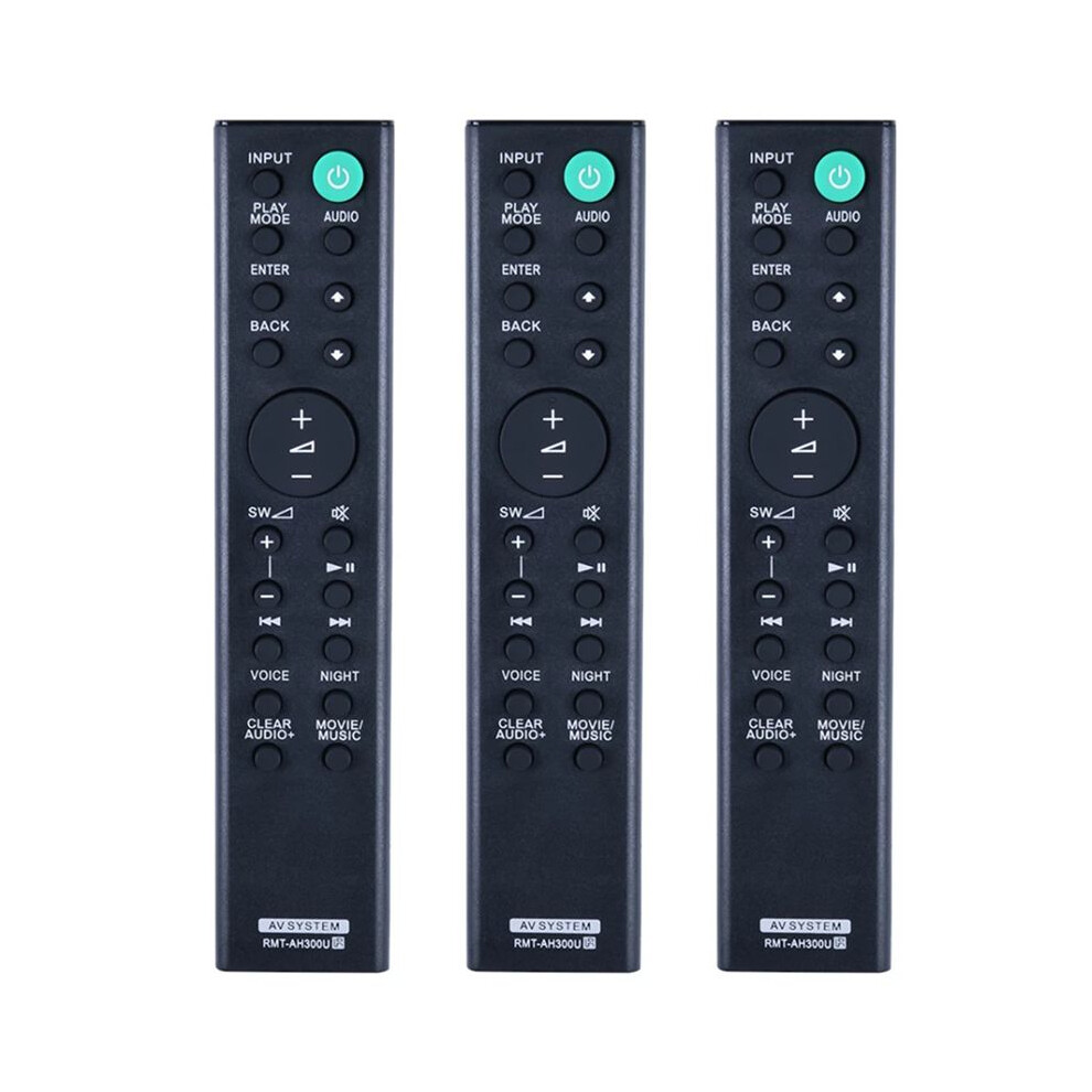 3X Rmt-Ah300u Soundbar Remote Control For Sound Bar Ht-Ct291 Sa-Ct290 Sa-Ct291 Ht-Ct290 Htct290 Black 4712170786689