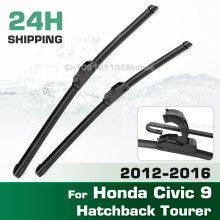 GREATROAD vindusvisker LHD&RHD frontviskerblad sett for Honda Civic 9 Hatchback Tourer 2012 - 2016 frontrute frontrute 26" 18"