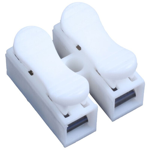500PCS CH2 Spring Quick Wire Connector Cable Clamp Terminal Block Connector pour LED Strip Light 1