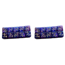 20Pcs Símbolo Dados Cores Duplas Matemática Contagem Ensino Adicionar Subtrair Dados Dados Digitais Dados Acrílico Ferramenta de Ensino-D