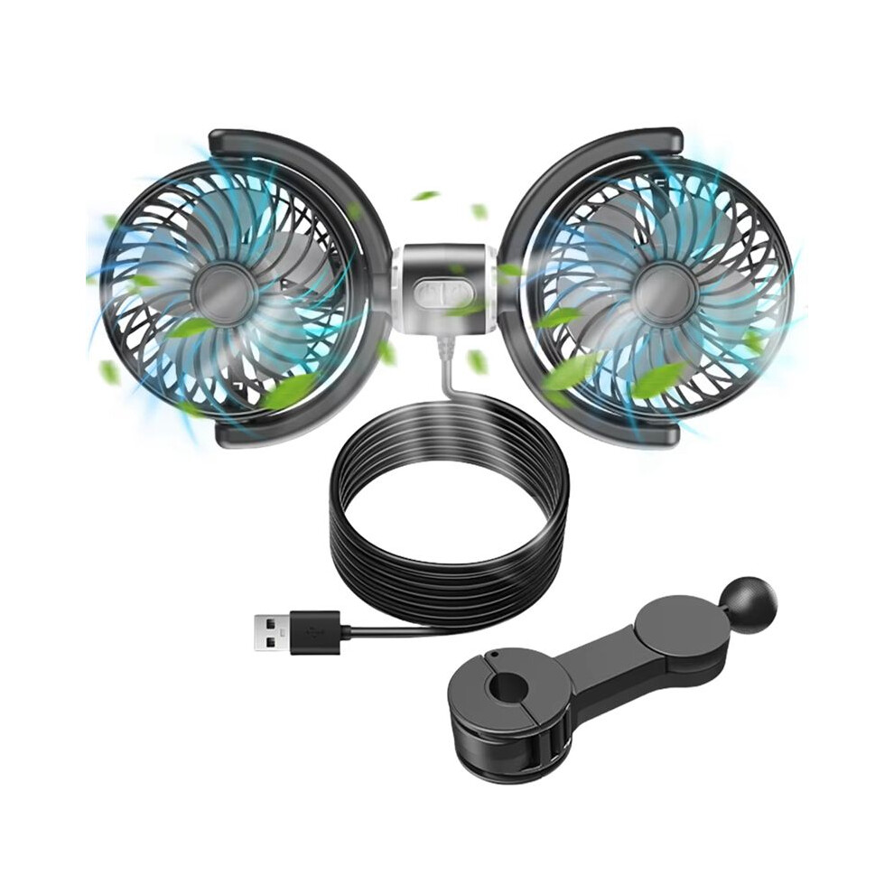 Car Back Cooling Fan 3 Speed Usb Car Rear Headrest Fan 360 Rotatable Car Neck Cooler Fan For Car Vehicle Suv 6032147705290