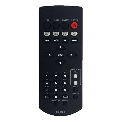 Replacement Remote Control RC-1164 Use for  AV Receiver System DNPF109 CD Player Remote Control
