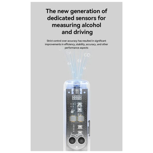 Non-Contact Alcohol Tester, High-Precision Breathalyzer with HD Large Screen, LED Light Indicator, Flashlight Function 2