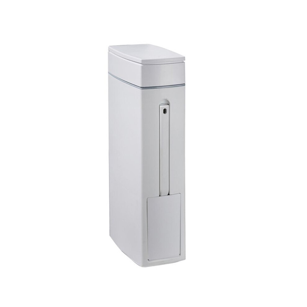 With Brush Cracked Trash Can Ultra-Thin For Home Use Bathroom Toilet Plastic With Toilet Brush Storage Bin With Lid 6031970931586