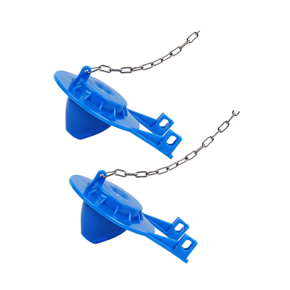 2Pcs Toilet Flapper And Flush Valve Set, Universal Leak Water Saving, Stainless Chain 9189345249365