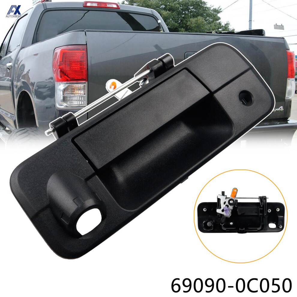 Rear Tailgate Handle Back Door Handle For Toyota Tundra 2007 2008 2009 2010 2011 2012 2013 Texture 69090-0C050 690900C050 Black 6935161459050