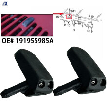2x Frontscheibenreiniger Düsen, Wassersprüher für VW T4 Transport, Polo Jetta Golf Passat Golf MK2 MK3 OE# 191955985A