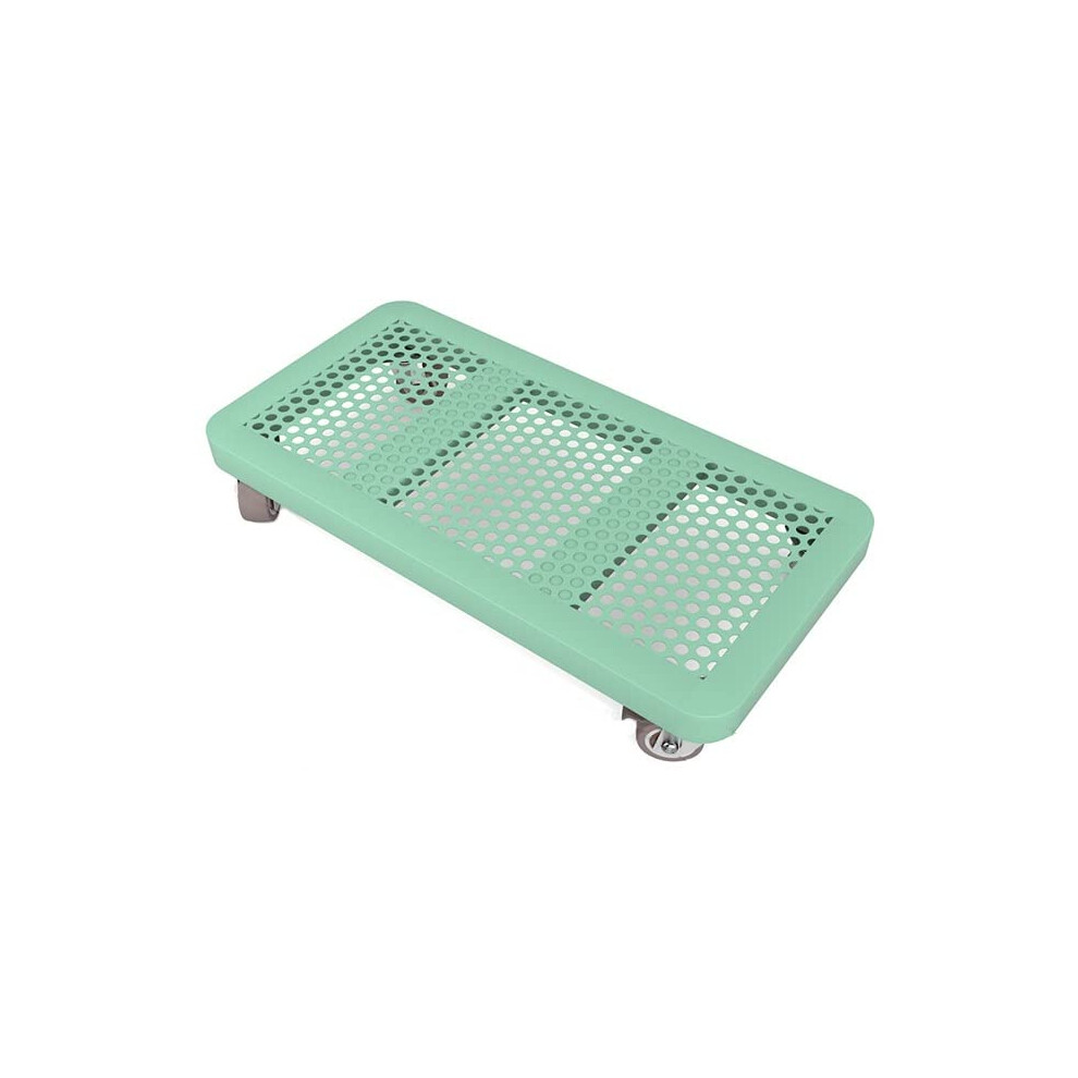 Adjustable Monitor Stand Rolling Pc Tower Stand Cpu Holder With Lockable Wheels 400Mm X 300Mm 400Mm X 200Mm Black/Green 9189345249488