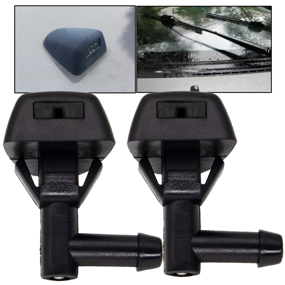 2Pcs Windshield Wiper Jet Washer Nozzle Windscreen Washer Wipers Parts Vehicle Fan Shaped Water Spray For Volvo S60 V70 Xc70 6935161456691
