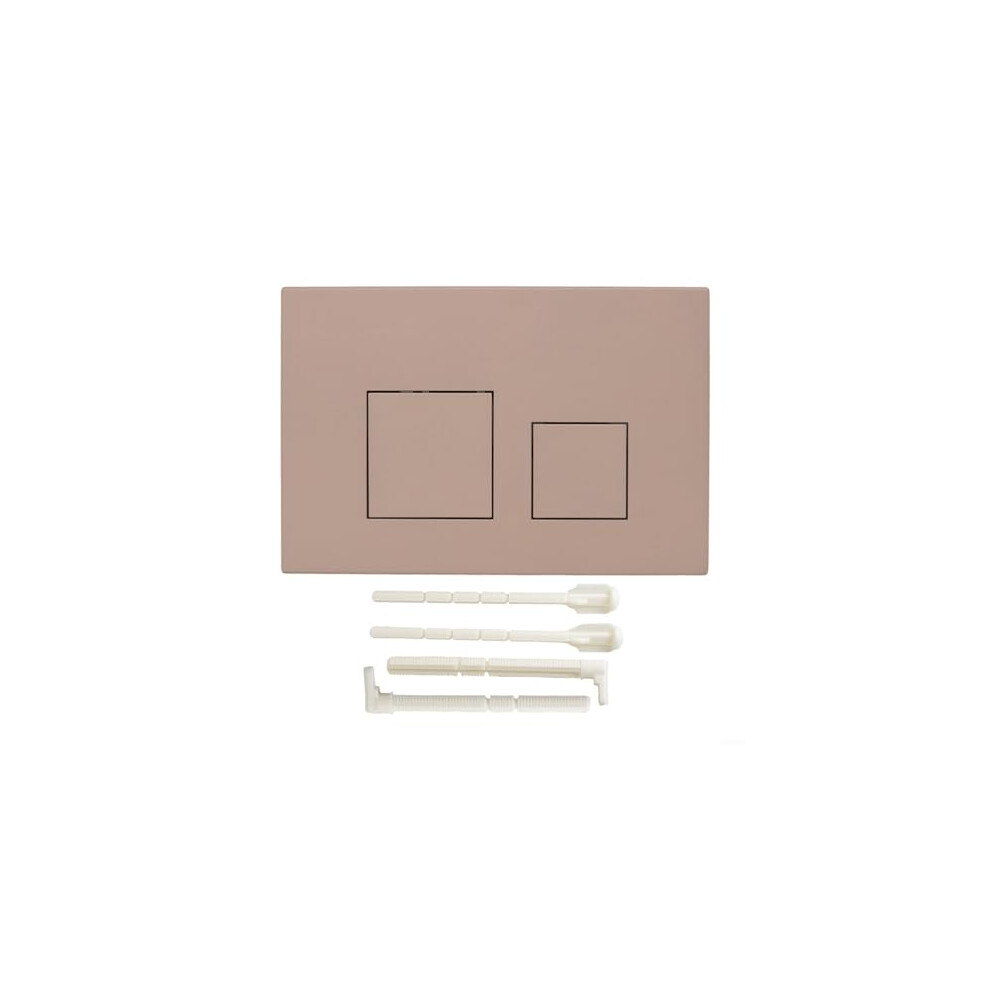 Dual Flush Toilet Push Button Actuator Plate For Wall Hung Toilets, Chrome Finish, Khaki 9189345249464