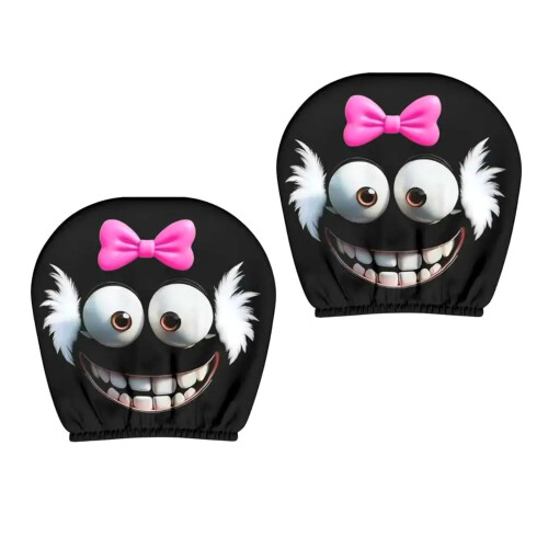 2 Piece Stretchable Auto Seat Pillow-Hellcat with bow