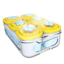 Baby Food Freezer Molds Silicone Breast Milk Storage Tray with 6 Portions Safe Easy Release