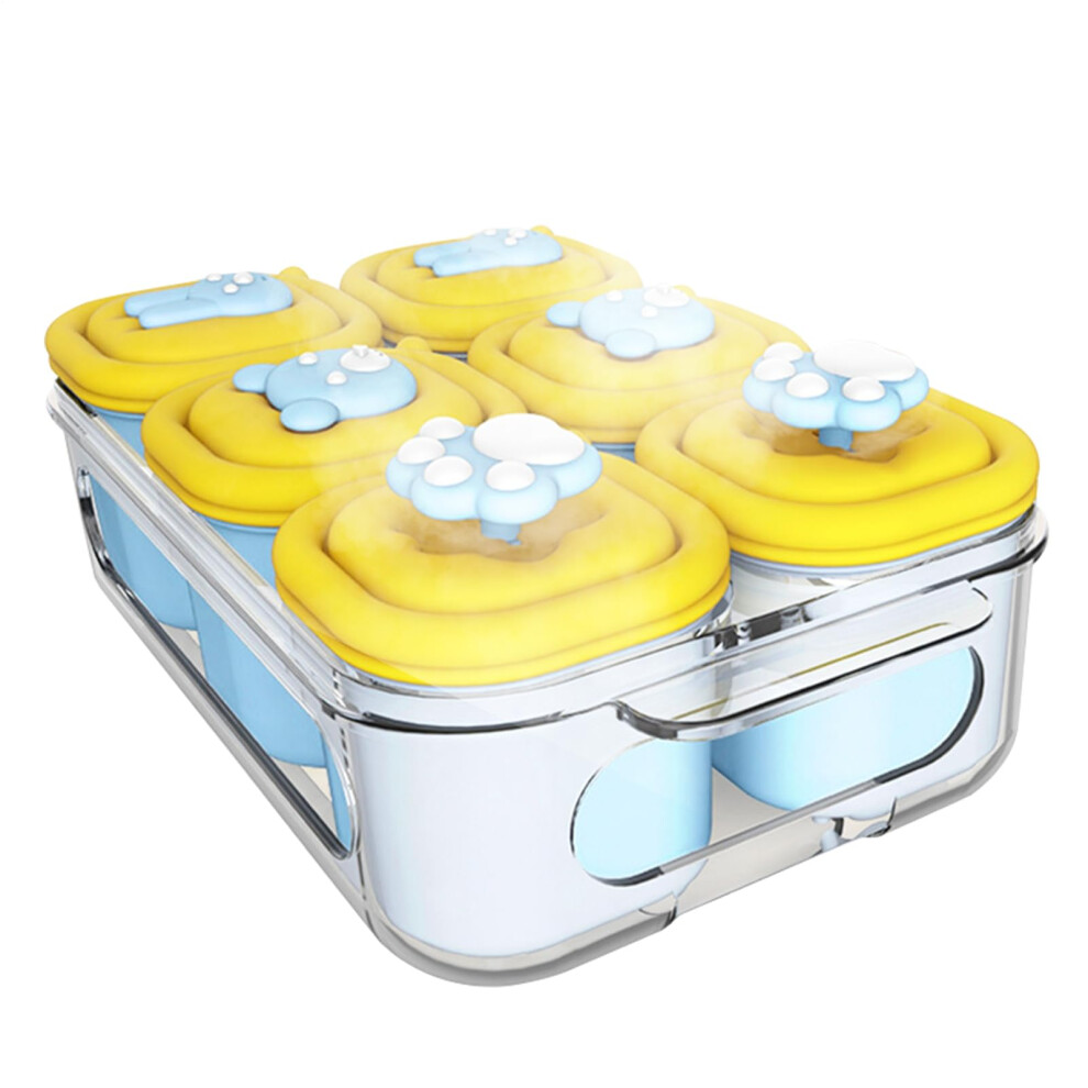 Baby Puree Freezer Tray 6Cavity Silicone Ice Mold For Baby Food, AntiSlip Breastmilk Organizer For Hotel  Restaurant