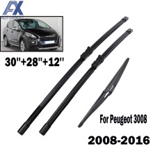 Forre bakre vindusviskerblader passer for Peugeot 3008 2008 2009 2010 2011 2012 2013 2014 2015 Frontrute Passform med knapper