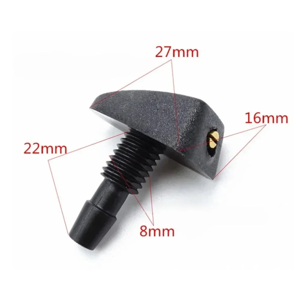 2X Car Front Windshield Washer Wiper Nozzle Sprayer Sprinkler Water Spout Outlet Universal For Toyota Mazda Hyundai 6935161441796