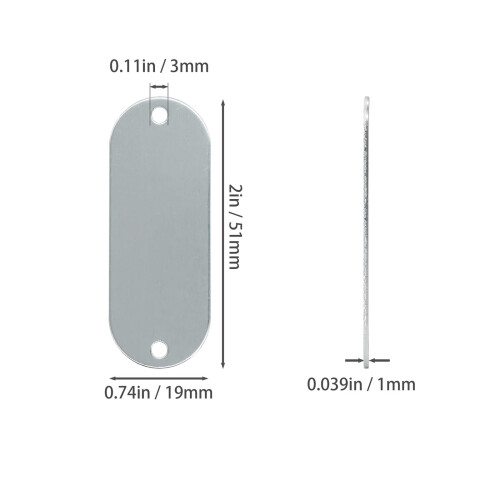 Gravure en acier inoxydable, billet vierge,-Couleur acier 2