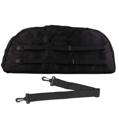 Canvas Compound Bow Bag 95cm Black with Arrow Pocket & Multiple Compartments 2