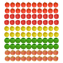 Pommes artificielles miniatures, paquet de 5 couleurs de 100