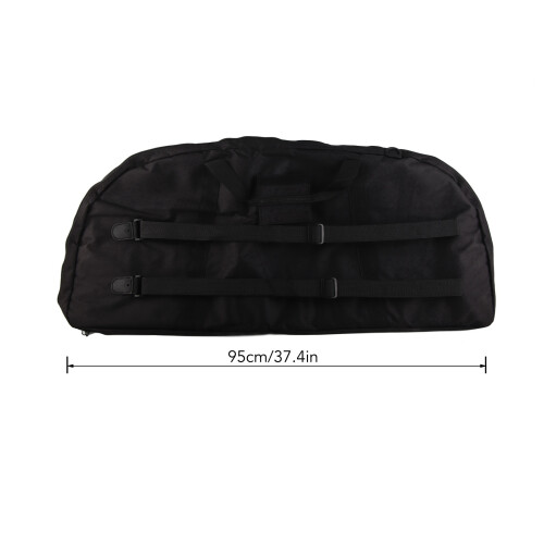 Canvas Compound Bow Bag 95cm Black with Arrow Pocket & Multiple Compartments 1
