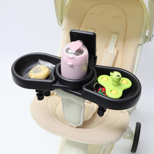 Snack Tray for Stroller  Cup Holder Snack Drink Organizer for Most Baby Strollers  Compact Stroller Organizer 1