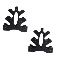 2pcs Multilevel Dumbbell Storage Rack Stand, Wear-Resistant PP Material, Floor Protection Holder for Home Gym Organization