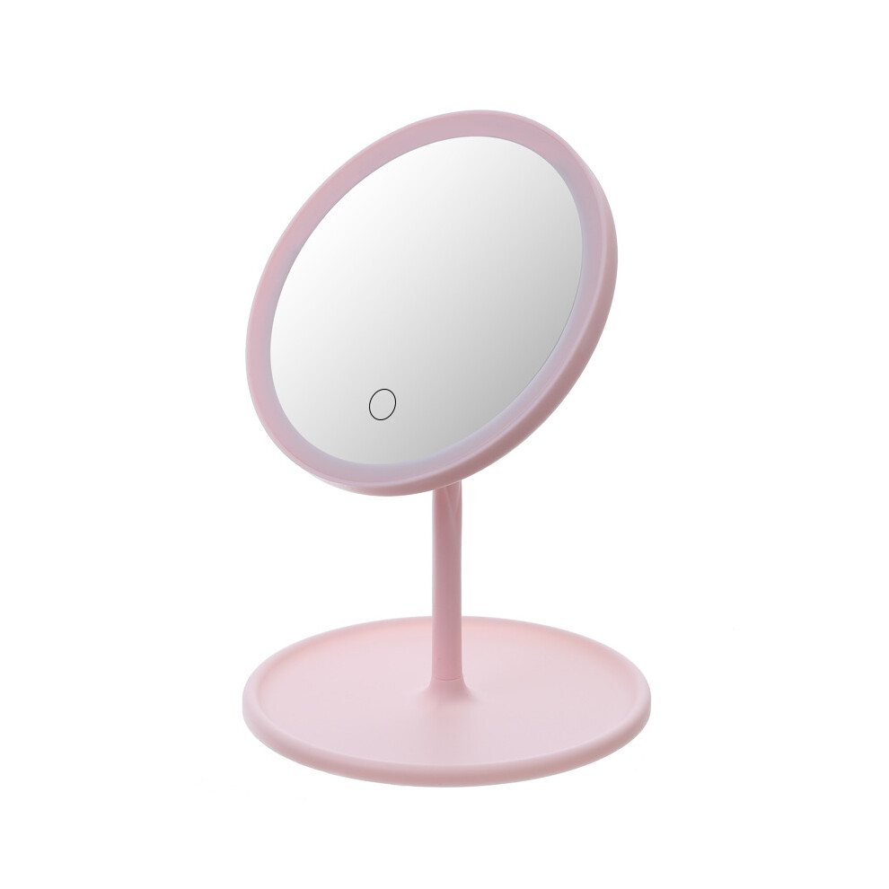 Radiance Revived: Lighted Makeup Mirror, Brightness Adjustable & Portable Table Cosmetic Mirror, Magnifying Glass & Rechargeable Battery, Perfect Gift