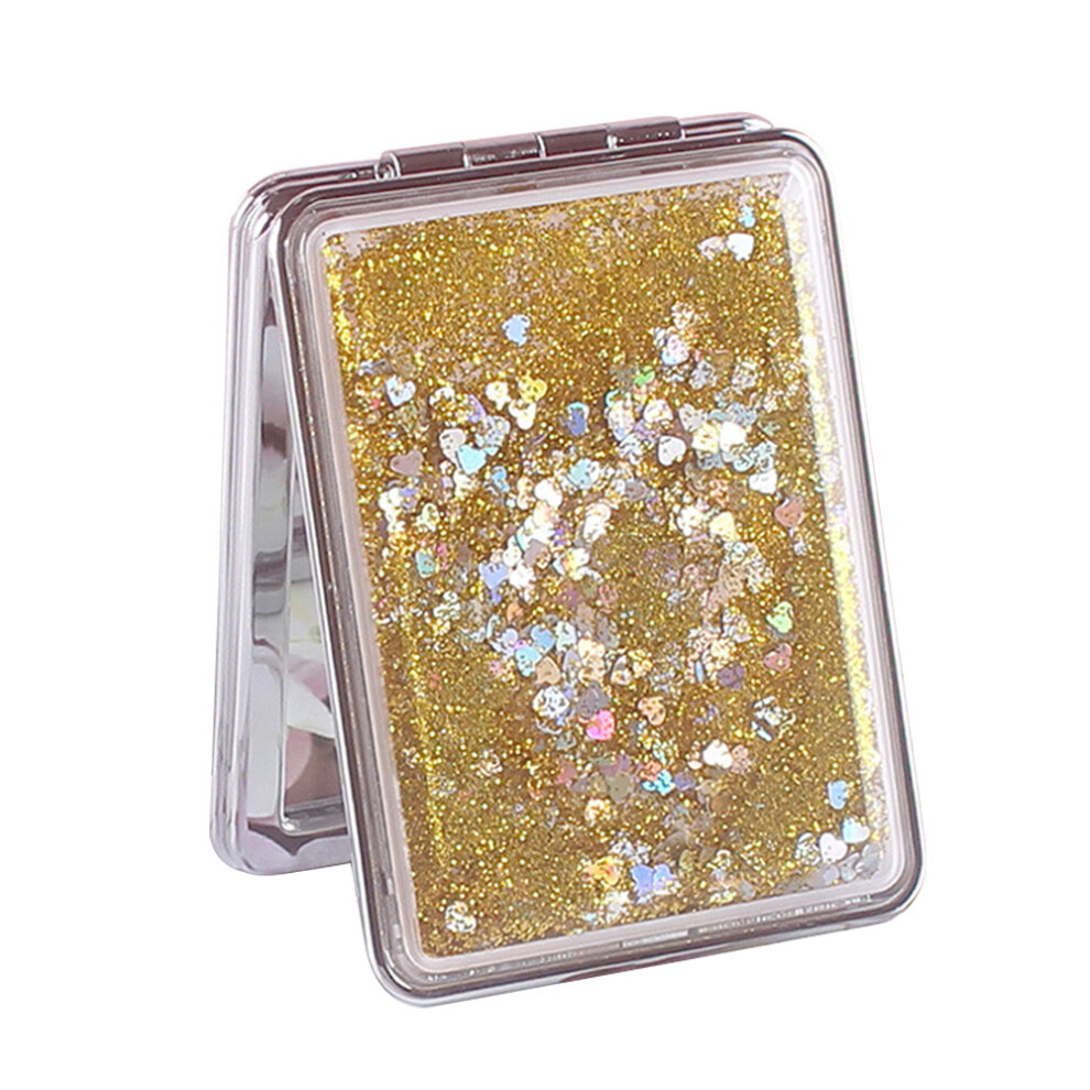 Ideal Gift for Women, Creative Dynamic Quicksand Design Magnifying Mirror
