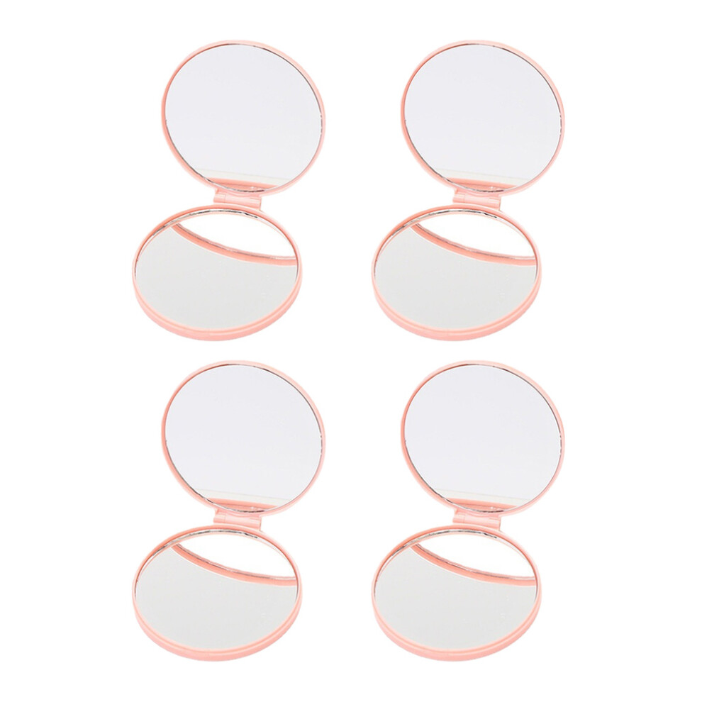 Round Makeup Mirror, Mini Magnifying Mirror for Makeup Work Travel Business, Plastic Manufactured Handheld Durable Compact Vanity Mirror, 3PCS