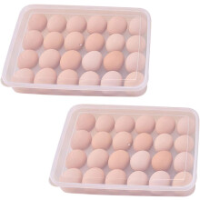 Mehrzweck-Eierplatte mit Eierfrischhalter, transparente Aufbewahrungsbox aus PP-Kunststoff für den Kühlschrank (2er-Pack)
