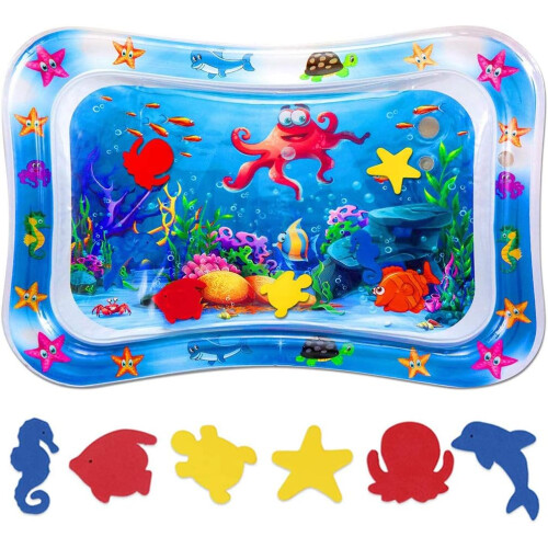Tapis d'éveil gonflable pour bébé, sans odeur et sans BPA, en PVC résistant.