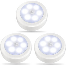 Automatyczne lampki nocne z czujnikiem ruchu, zasilane bateryjnie, z wbudowanymi magnesami, superjasne żarówki LED do szaf i użytku wewnątrz