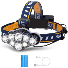 Lampada frontale multifunzione, LED super luminoso per attività notturne, comoda, regolabile e impermeabile, ideale per escursionismo, campeggio e