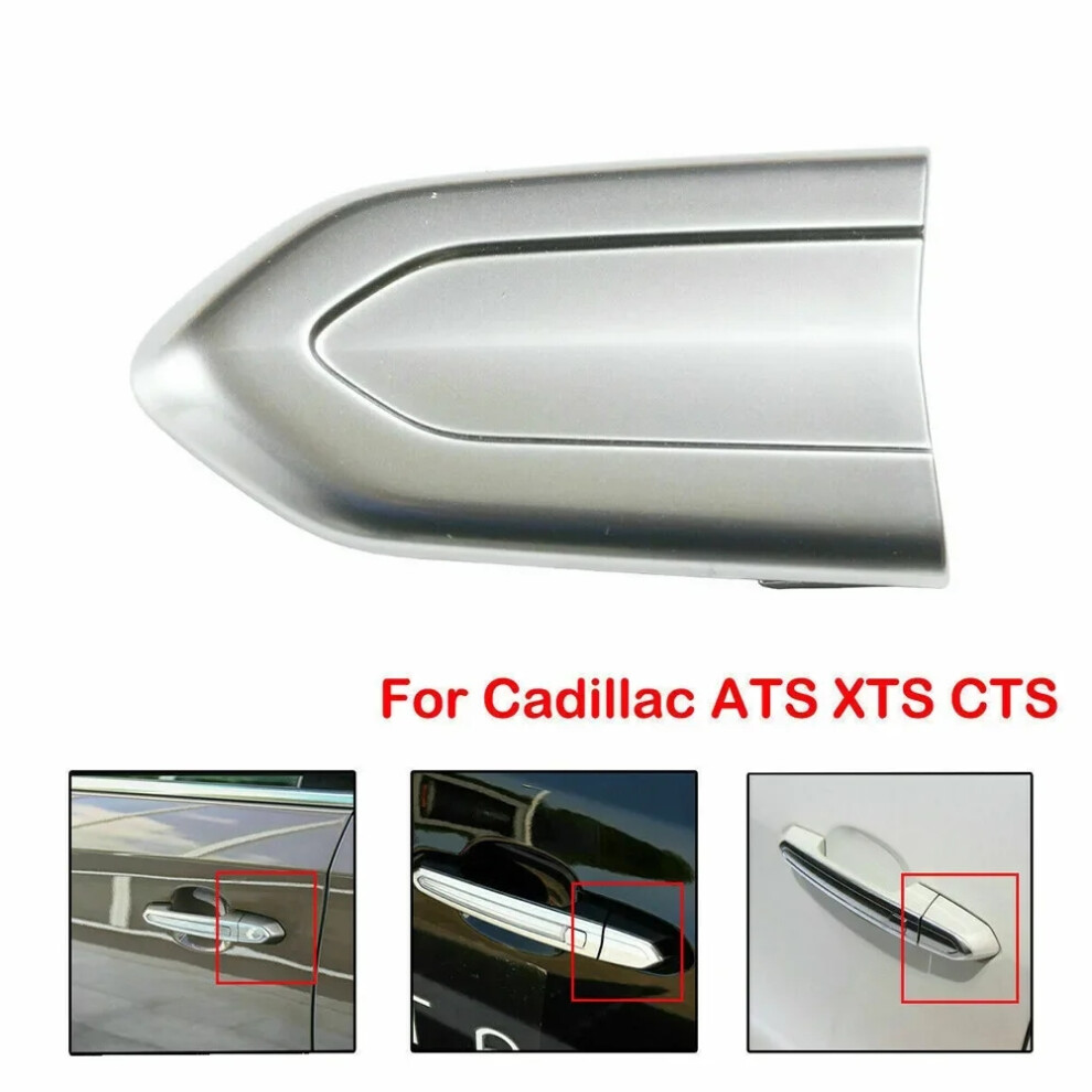 1Pc Chrome Door Lock Cylinder Cover: Exterior Handle Trim For Cadillac Ats/Xts/Cts/Ct6 Silver 6935161439335